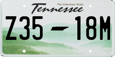 TN license plate Z3518M
