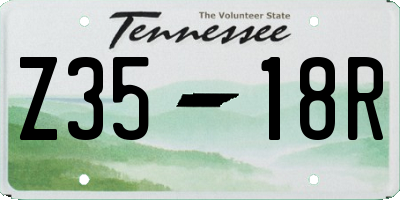 TN license plate Z3518R