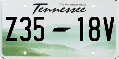 TN license plate Z3518V