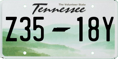 TN license plate Z3518Y