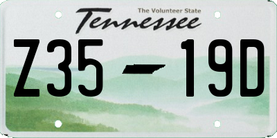 TN license plate Z3519D