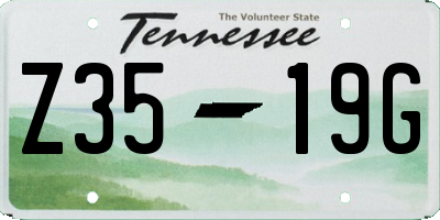 TN license plate Z3519G