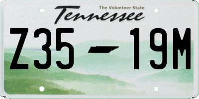 TN license plate Z3519M