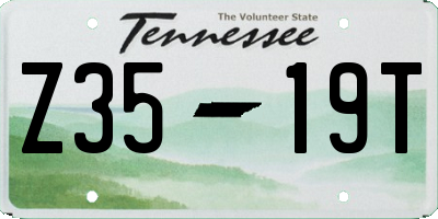 TN license plate Z3519T