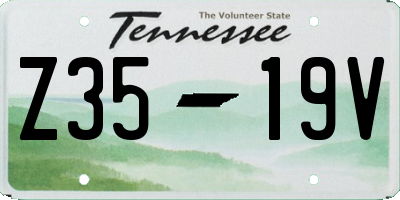 TN license plate Z3519V