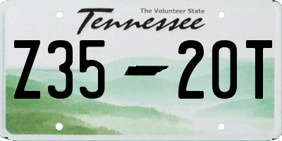 TN license plate Z3520T