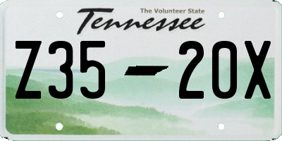 TN license plate Z3520X