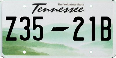 TN license plate Z3521B