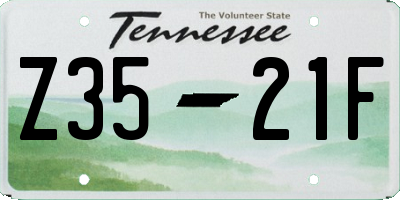 TN license plate Z3521F