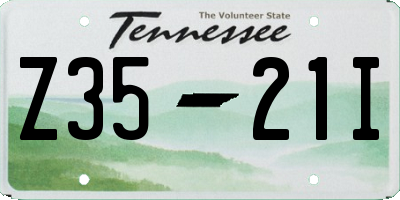 TN license plate Z3521I
