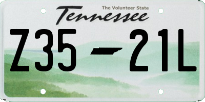 TN license plate Z3521L