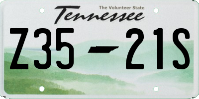 TN license plate Z3521S