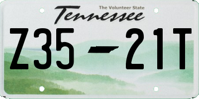 TN license plate Z3521T