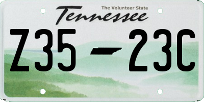 TN license plate Z3523C