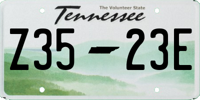 TN license plate Z3523E