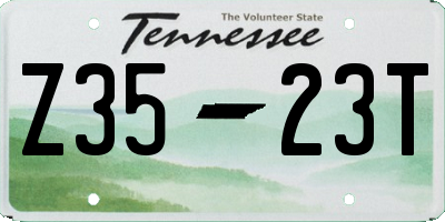 TN license plate Z3523T