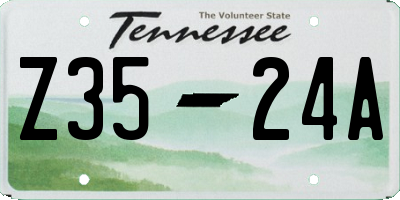 TN license plate Z3524A