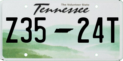 TN license plate Z3524T