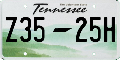 TN license plate Z3525H