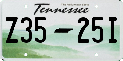 TN license plate Z3525I