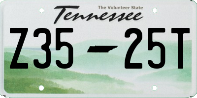 TN license plate Z3525T