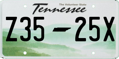TN license plate Z3525X