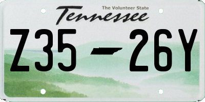 TN license plate Z3526Y