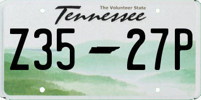 TN license plate Z3527P