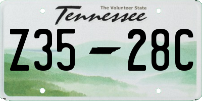 TN license plate Z3528C