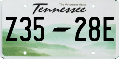 TN license plate Z3528E