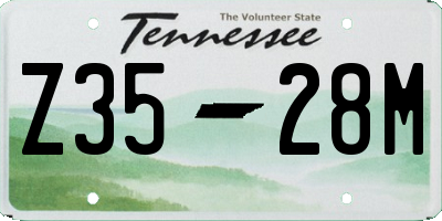 TN license plate Z3528M