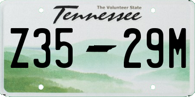 TN license plate Z3529M
