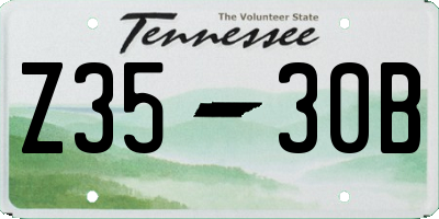 TN license plate Z3530B