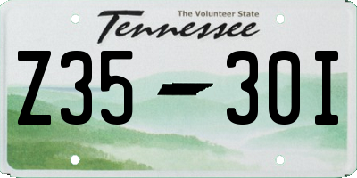 TN license plate Z3530I
