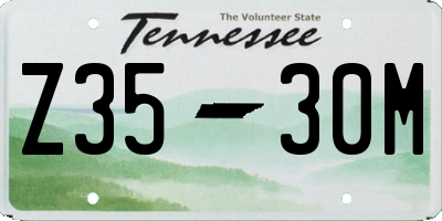 TN license plate Z3530M