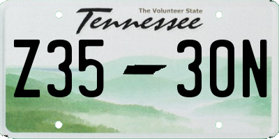 TN license plate Z3530N