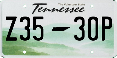TN license plate Z3530P