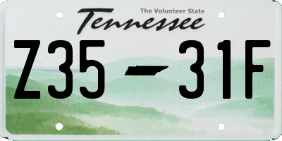 TN license plate Z3531F