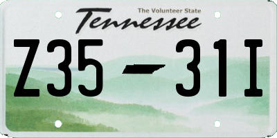TN license plate Z3531I