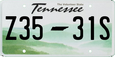 TN license plate Z3531S