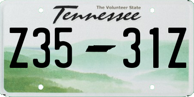TN license plate Z3531Z