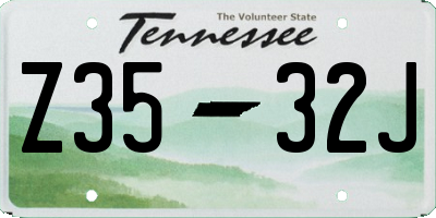 TN license plate Z3532J