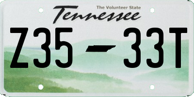 TN license plate Z3533T