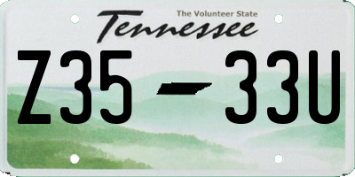 TN license plate Z3533U