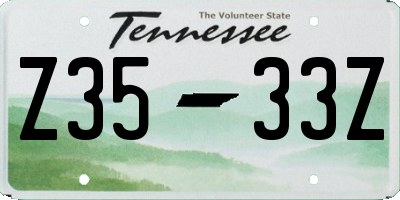 TN license plate Z3533Z