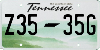 TN license plate Z3535G