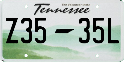 TN license plate Z3535L