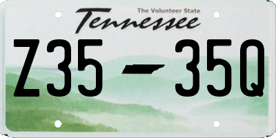 TN license plate Z3535Q