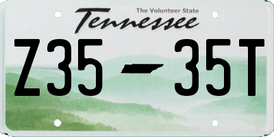 TN license plate Z3535T