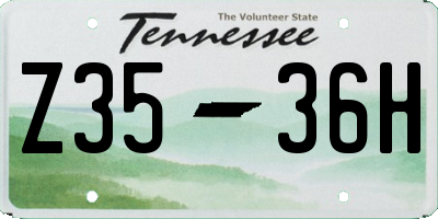 TN license plate Z3536H